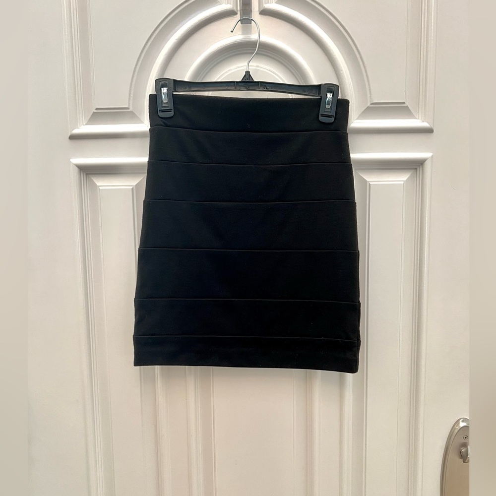 Lush Black Pencil Bandage Skirt